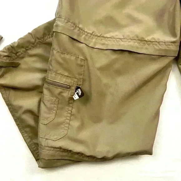 Vtg Walt Disney World Khaki 3 Tier Outdoor Convertible Zip Lightweight Pants (M) - Picture 9 of 16